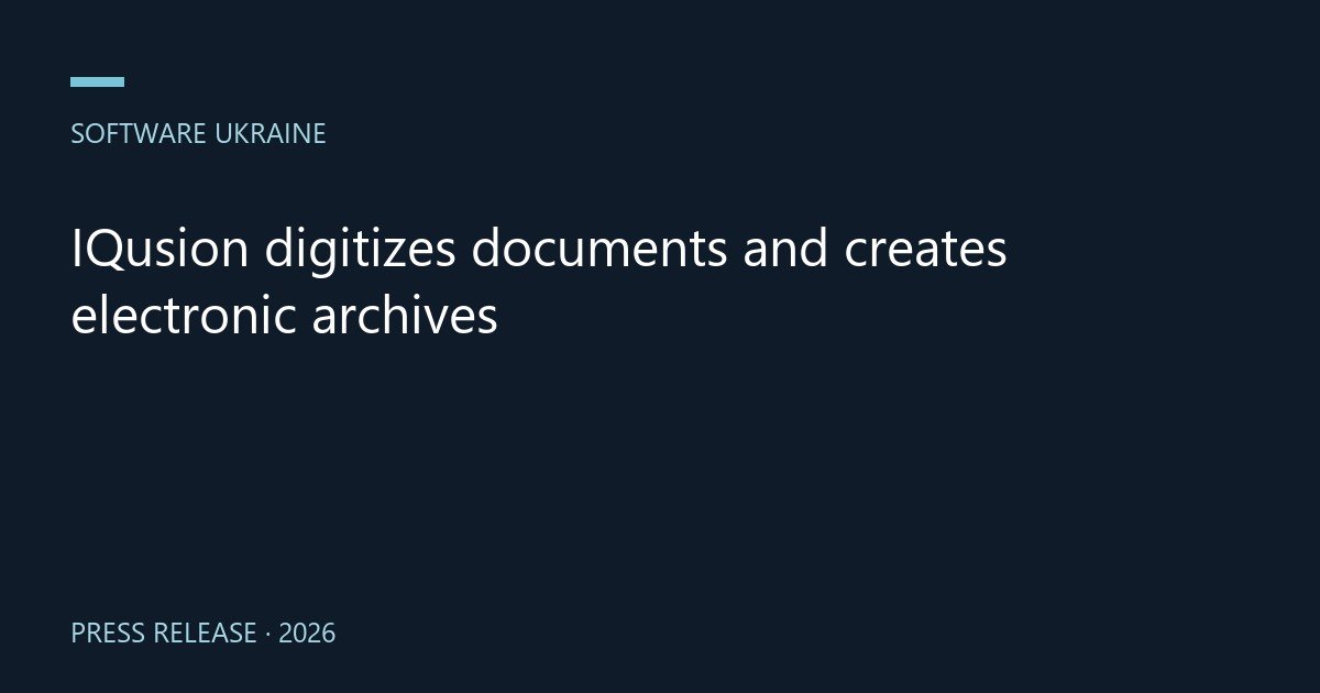 IQusion digitizes documents and creates electronic archives
