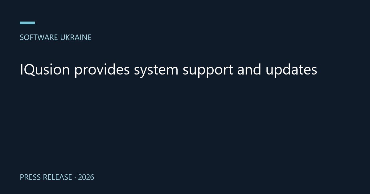 IQusion provides system support and updates